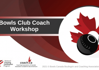 Bowls Canada Club Coach Development workshop cover