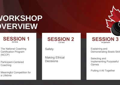 Bowls Canada Club Coach Development workshop session overview