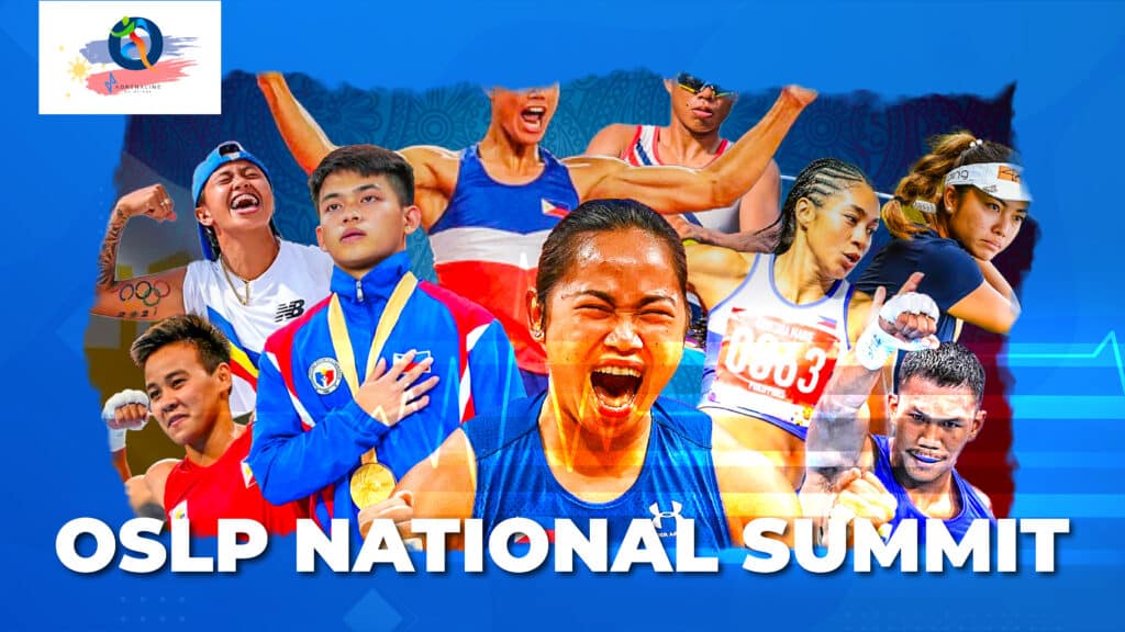 Heroes of Philippine sports on the poster for the OSLP national summit