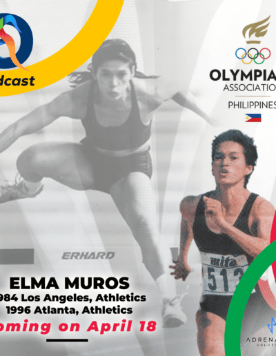 Online sports leadership program podcast art card with Elma Muros OLY