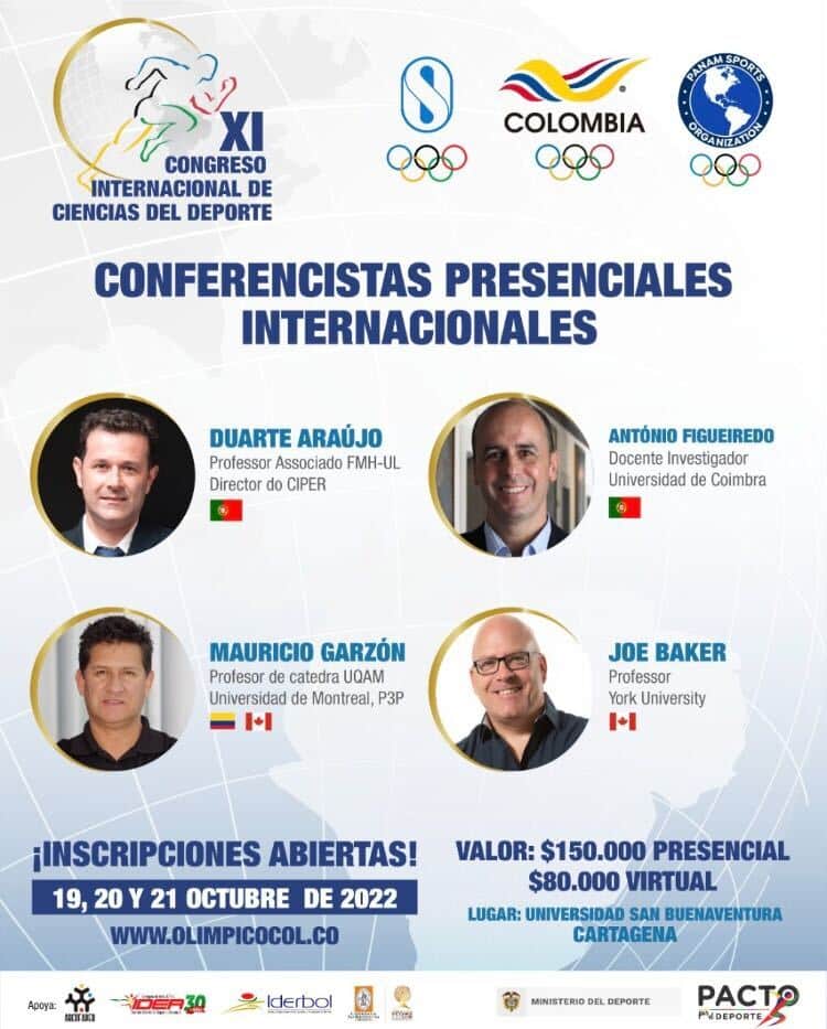 poster of XIth International Congress of Sports Sciences with AS VP Coach Mauricio Garzón